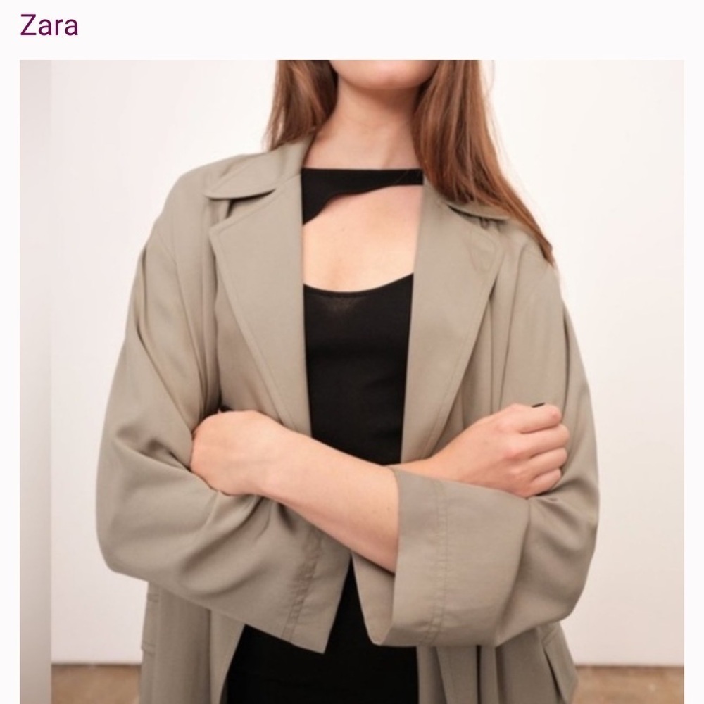 - New (w/o tag) - Zara lightweight long car coat - Picture 3 of 8